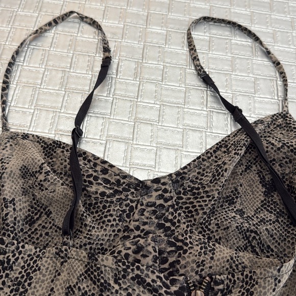 Wilfred Aritzia silk Nina Snakeskin  Print Bustier Dress size 0 - Picture 9 of 9